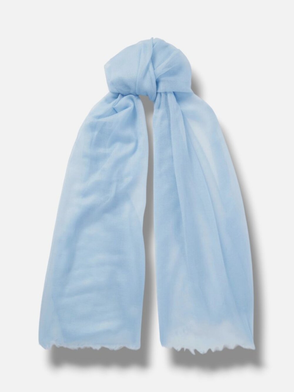 Akris Women's Blue Eyelash Fringe Cashmere Silk Scarf